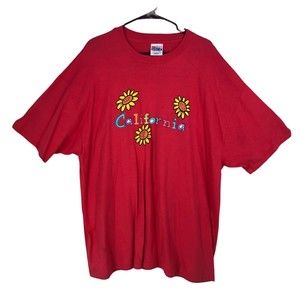 Plus Size 2X Sunny California Graphic Tee Hanes Beefy Tag